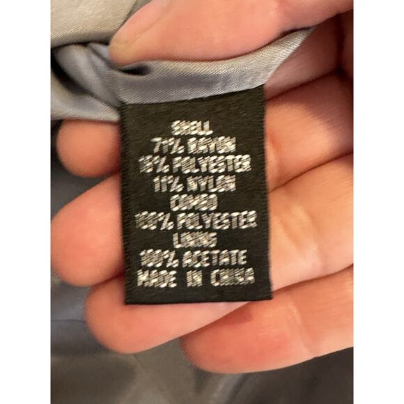 Vtg Adrianne Papell Jacket Silver Shimmer Ruffle Elegant Holiday Essential Sz 14 - Picture 4 of 7